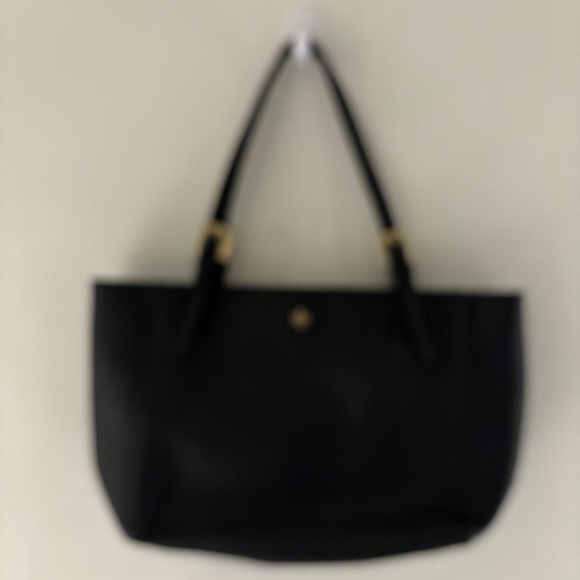 Tory Burch Small openTop Saffiano Leather Tote Bag In black. - Picture 3 of 8